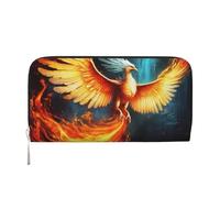 GDSHJKLW Womens Wallet Beautiful Phoenix Zip Around Wallet Pu Leather Phone Clutch Purse Card Holder Organizer For Women Ladies, Black, One Size