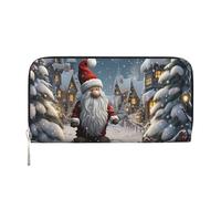 GDSHJKLW Womens Wallet Christmas Snow Zip Around Wallet Pu Leather Phone Clutch Purse Card Holder Organizer For Women Ladies, Black, One Size