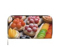 GDSHJKLW Womens Wallet Fresh Sweet Tarts Zip Around Wallet Pu Leather Phone Clutch Purse Card Holder Organizer For Women Ladies, Black, One Size