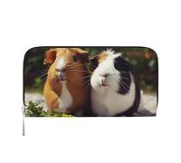 GDSHJKLW Womens Wallet Guinea Pigs Funny Zip Around Wallet Pu Leather Phone Clutch Purse Card Holder Organizer For Women Ladies, Black, One Size