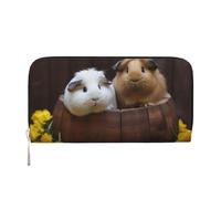 GDSHJKLW Womens Wallet Guinea Pigs Zip Around Wallet Pu Leather Phone Clutch Purse Card Holder Organizer For Women Ladies, Black, One Size