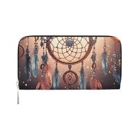 GDSHJKLW Womens Wallet Native American Dream Catcher Zip Around Wallet Pu Leather Phone Clutch Purse Card Holder Organizer For Women Ladies, Black, One Size