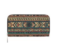 GDSHJKLW Womens Wallet Native American1 Zip Around Wallet Pu Leather Phone Clutch Purse Card Holder Organizer For Women Ladies, Black, One Size