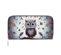 GDSHJKLW Womens Wallet Owl Tree Branches Zip Around Wallet Pu Leather Phone Clutch Purse Card Holder Organizer For Women Ladies, Black, One Size