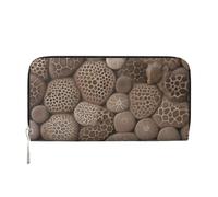 GDSHJKLW Womens Wallet Petoskey Stone1 Zip Around Wallet Pu Leather Phone Clutch Purse Card Holder Organizer For Women Ladies, Black, One Size