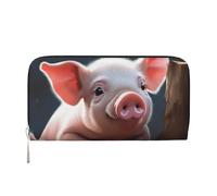 GDSHJKLW Womens Wallet Smiling Zip Around Wallet Pu Leather Phone Clutch Purse Card Holder Organizer For Women Ladies, Black, One Size