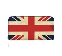 GDSHJKLW Womens Wallet Uk Flag Zip Around Wallet Pu Leather Phone Clutch Purse Card Holder Organizer For Women Ladies, Black, One Size