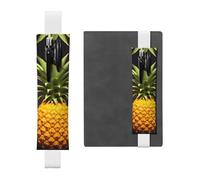 GDSHJKLW Yellow Pineapple Elastic Band Pen Holder Detachable Pu Leather Pen Sleeve Pouch Journal Pencil Holder Pencil Case Office Supplies Gift For Hardcover Journals Notebooks Planners