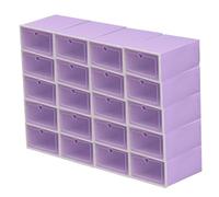 GDSKR 20PCS Clear Plastic Shoe Storage Boxes, Plastic Stackable Shoe Box, Large Visible Organizer Containers with Lids, Transparent Front Opening Trainer Storage, for Shoes, File, Dress, Toys Storage