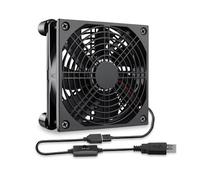 GDSTIME 120mm Computer Fan, USB Powered, DC 5V, 120mm x 25mm | 3 Speeds Controller, For Xbox TV Box Receiver DVR Projector