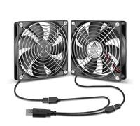 GDSTIME 120mm USB PC Fan 5V 120mm x 25mm Computer Cooling Electronic Fan | 1500 RPM 56.8 CFM For PC Game Console Keyboard Mouse Xbox Laptop TV Box Router Ventilation