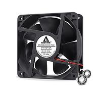 GDSTIME 12V Computer Fan 120mm x 120mm x 38mm 12V 2 pin Dual Ball 12CM Industrial Cooling Fan 12038 3000 RPM 125.1 CFM High Airflow For Fridge PSU Workstation Server Cooling Ventilation Replacement