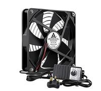 GDSTIME 140mm Case Fan 12V PC fan 220V 240V AC Powered 140mm x 25mm with 4V - 12V Adjustable Controller Dual Ball Bearing 2800 RPM Cooling For Box Cabinet Fridge Chassis PSU