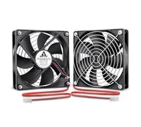 GDSTIME 2-Pack 12V Computer Fan 120mm PC Cooling Fan 2 Pin 120 x 25mm DC Brushless 1500 RPM High Airflow Performance for Custom Projects PCs Amplifiers Cabinets Servers