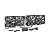 GDSTIME 4 x 120mm Fan DC 220V Computer Fan with AC 220V Powered 4V-12V Adjustable Speed Control For Laptop Cabinet Workstation Server Ventilation Exhaust replacement