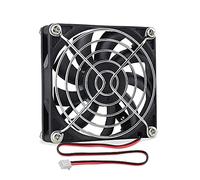 GDSTIME 80mm Fan 5V 80 x 80 x 15 mm Computer fan 2 Pin 2800 RPM 32.8 CFM Hydraulic Bearing for NVR Amplifier Refrigerator Cabinet Cooling