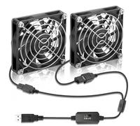GDSTIME 80mm USB Fan 5V 80 x 15mm Computer Fan 8CM PC Case Fans 2500 RPM 8015 DC Brushless Cooling For Router TV Box Projector Game Console