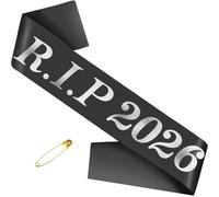 GDTO8820 Funeral Sash Memorial Wreath Sash Funeral Ribbon Celebration of Life Ribbon for Casket or Wreath Flowers Memorial Service Honor The Loved Ones Memory .- R.I.P 2026 Black