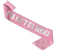 GDTO8820 Sash - I’m Outta Here! Satin Sash in Black - Divorce, Graduation, Retirement Party Supplies & Decorations