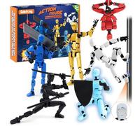 Gdufcny 6-Pack Titan 13 Action Figure Set Assembly Completed, Multi-Colored Robo Dummy Nova 13 Action Figures with Weapons, for Boys Desktop Decorations, Muñeco de acción T 13