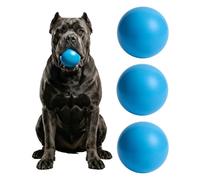 GDuolaPaws Natural Rubber Ball for Dog, Solid Chew Toy, 2.8" 8.8oz (3 Pack) | 10oz, Blue, Aggressive Chewers, Large and Medium Breeds, Durable, Tough & Bouncy, Outdoor Fetch Training, Heavy Duty