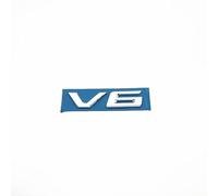 GDUTBC Car Emblems for Alfa Romeo V6, Waterproof Emblem Front Rear Grill Badge Hood Trunk Replacement Letters Logo Sticker, Car Tuning Styling Accessories,C
