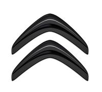 GDUTBC Car Emblems for Citroen C1 2012-2014, Waterproof Emblem Front Rear Grill Badge Hood Trunk Replacement Letters Logo Sticker, Car Tuning Styling Accessories,A Black