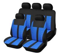GDUTBC Car Seat Covers Full Set for Ford Fiesta MK6 2002 2003 2004 2005 2006 2007 2008, Waterproof Car Seat Cover Sets Front Rear, Universal Seat Covers, Non Slip Car Seat Protector,C Blue