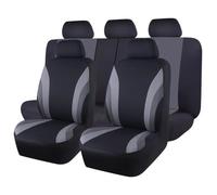 GDUTBC Car Seat Covers Full Set for Ford Kuga 2015-2020, Universal Waterproof Car Seat Cover, Front Rear Seat Protectors, Non-Slip Interior Accessories,A Grey