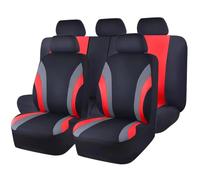 GDUTBC Car Seat Covers Full Set for Vauxhall Insignia ecoFLEX Hatchback/Insignia Grand Sport, Universal Waterproof Car Seat Cover, Front Rear Seat Protectors, Non-Slip Interior Accessories,D Red