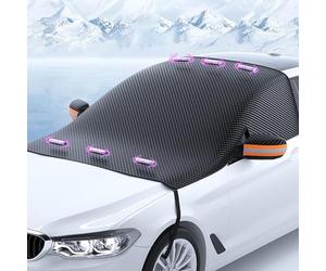 GDUTBC Car Windscreen Cover for Renault Kadjar 2015 2016 2017-2023, Winter Car Windscreen Cover Frost Ice Snow Protector, Foldable Magnetic Sun Shade UV Reflective Accessories