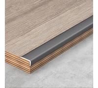 GDVXYS Aluminium Door Threshold Cover Strip Easy-Fit Caulk Molding, L Shape Flooring Transition Strip, Indoor & Outdoor Stair Edge Protector