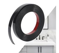 GDWD 10M Peel and Stick Molding Trim, Self-Adhesive Flexible PVC Decorative Edging Strip for Wall, Ceiling, Tile Edges, Window Frames, Cabinet, Mirror Frame, Waterproof Strong adhesion (Black, 10mm)