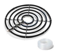 GDWD Japan Aerator Ring Koi Pond Ventilation Oxygen, Stainless Steel Pond Aerator with Air Hose, Japanese Airstone for Koi Pond, Oxygen Enrichment in Garden Pond (Diameter 55 cm, 5 Loops)
