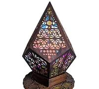 GDYJP Geometric Diamond Desktop Light Bohemian LED Bedside Artistic Lamp 3D Projection Night Lamp (Multicolor)