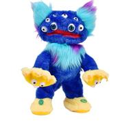 GDYS Can dance, learn to speak, stuffed plush multi-eyed monster toy, music plush toy (blue)