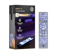 GE 4-Device Universal Remote Control - Backlit Buttons, Samsung, LG, Vizio, Sony, Roku & Apple TV Replacement, Silver, 48844