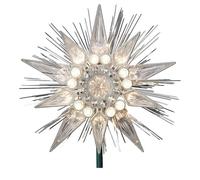 GE 9 in. 21-Light Holiday Classics Silver Jewel Tree Topper