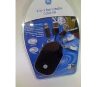 GE 98755 4 in 14-Feet USB Mini USB Retractable Cable for Network/Modem