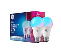 GE Cync A19 Smart LED Bulbs, Room Decor Aesthetic Colour Changing WiFi Lights, LED Indoor Bulb, Compatible with Alexa and Google (Pack of 2)