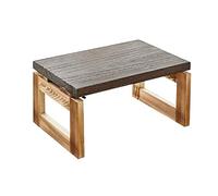 ge Foldable Coffee Table 50x35cm - Low Tea Table for Living Room & Floor Use, Ideal Laptop & Notebook Desk, Space-Saving Design, Retro Home Décor