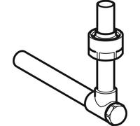 GE Geberit Metal Pipe Elbow 90° Shut-Off With Connection Fitting D15