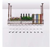 ge Iron Wall-Mounted Wine Rack with Upside-Down Design for Bars & Restaurants Bronze Finish 100 x 25 cm - Stylish Storage Solution for Wine Lovers