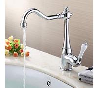 ge Kitchen Faucet Rustic Brass Mixer Tap 360° Swivel Sink Tap Durable Construction Elegant Retro Design Perfect for Home and Restaurant Use.
