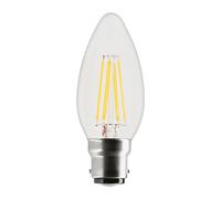 GE LED Filament Non-Dimmable Clear Candle, B22 Bayonet Cap, 2.5W, 250lm, 2700K Warm White