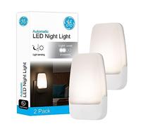 GE LED Night Light, Plug-in, Dusk to Dawn Sensor, Warm White, Ambient Lighting, Ideal Kids Adults Nightlight for Bedroom, Bathroom, Nursery, Hallway, Kitchen, 30966, 2 Pack
