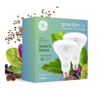 GE Lighting Grow Light for Plants, LED Light Bulb for Seeds and Greens with Balanced Light Spectrum, BR30 Floodlight (2 Pack)