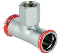 Geberit Plumbing Fittings Mapress T-piece in carbon steel with female thread d35-Rp1/2-35