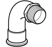 GE Mapress C-Steel Transition Elbow 90° With AG D15-R1/2 Galvanized