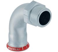 GE Mapress C-Steel Transition Elbow 90° With AG D18-R1/2 Galvanized